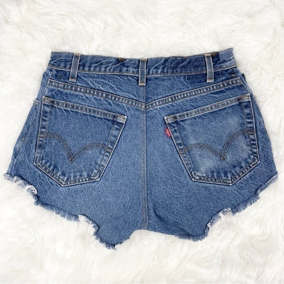 Levi's Distressed Cut-off Denim Shorts - Picture 2 of 5